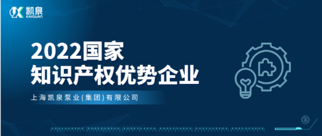 凯泉入选2022年度国家知识产权优势企业名单